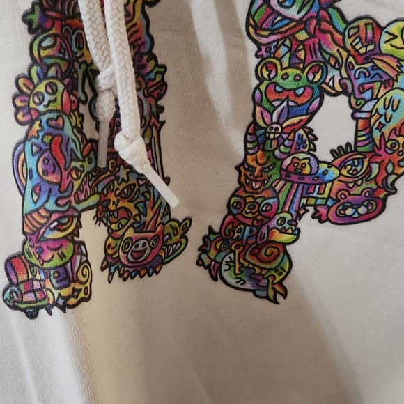 BNWT Gap Graphic Hoodie Cream - Picture 13 of 16